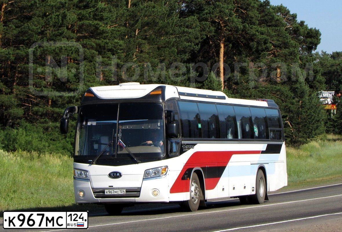 Фото автомобиля KIA GRANDBIRD, 2009 — госномер К967МС124. Цвет: Белый