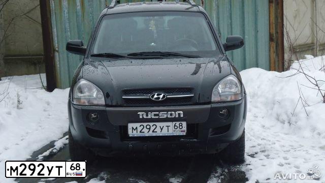 Фото автомобиля HYUNDAI TUCSON, 2007 — госномер М292УТ68. Цвет: ЧЕРНЫЙ