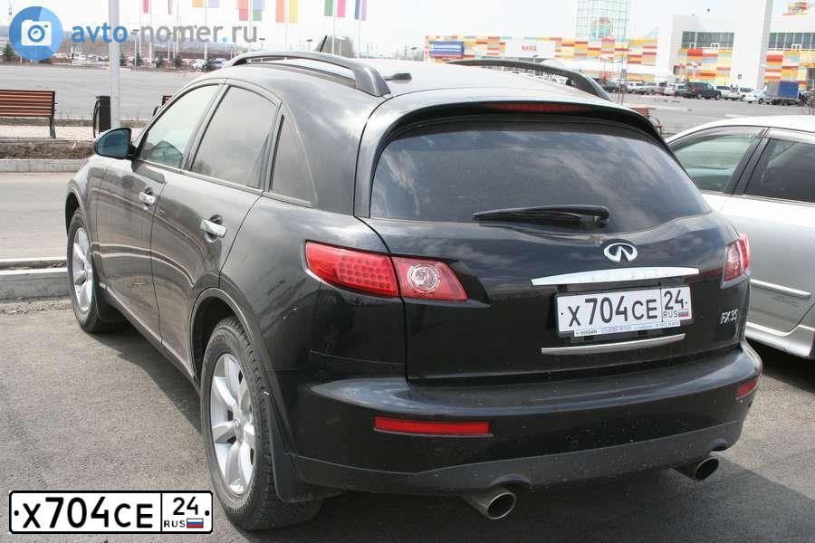 Фото автомобиля INFINITI QX70 /FX/, 2008 — госномер Р111МХ124. Цвет: ЧЕРНЫЙ
