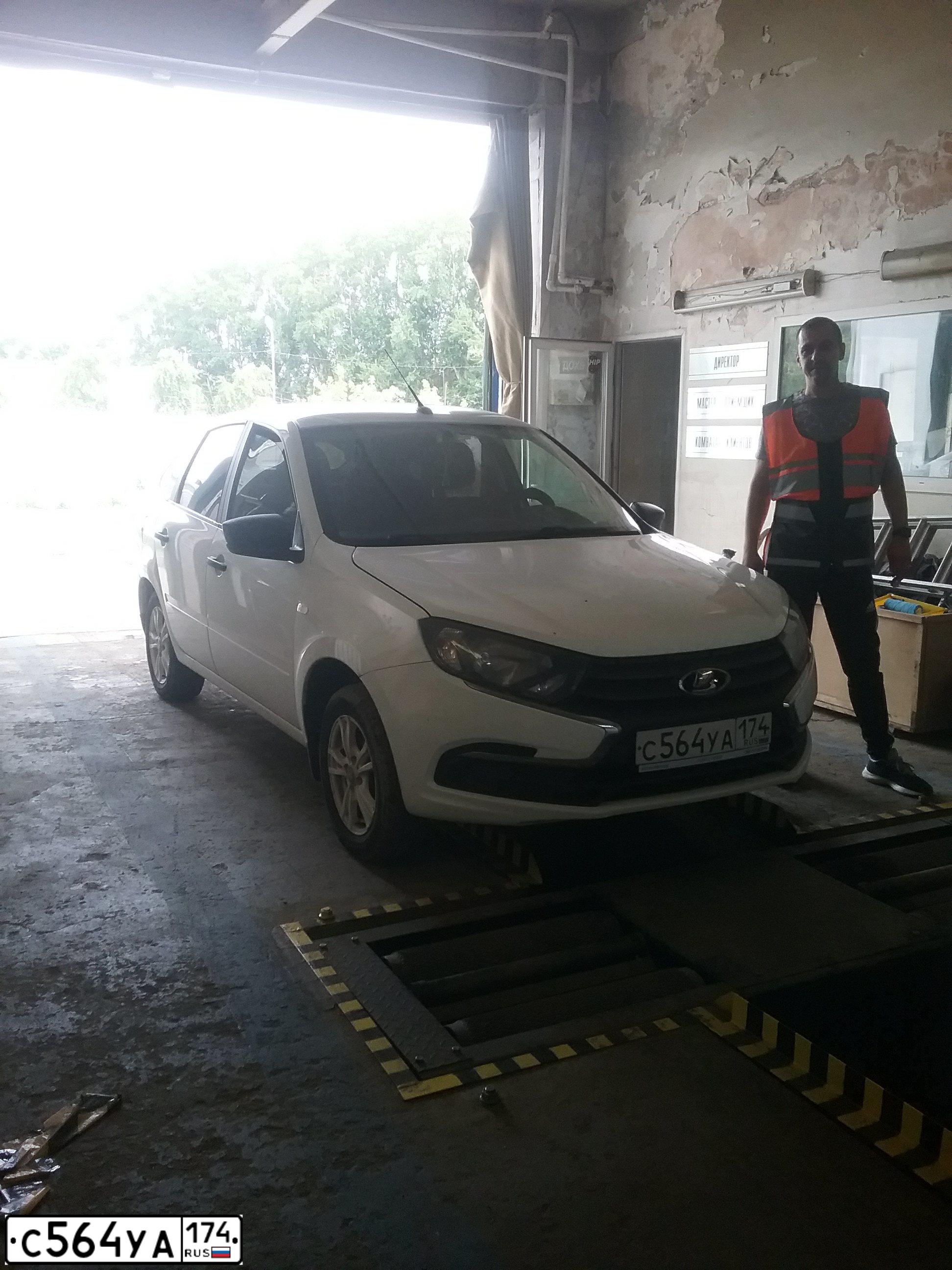 Фото автомобиля LADA 2191 GRANTA, 2019 — госномер М633ЕР774. Цвет: Белый
