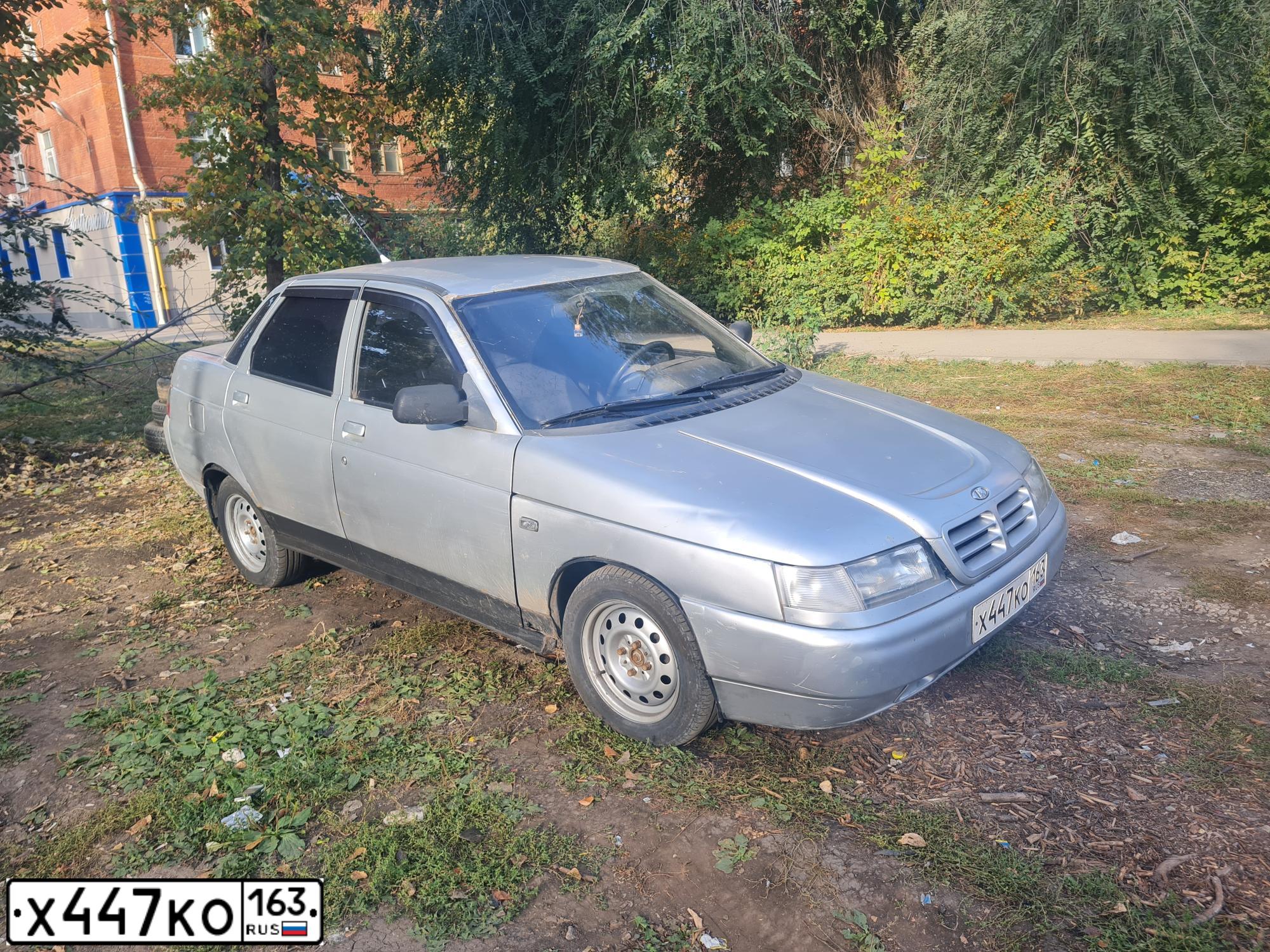 Фото автомобиля LADA 2110 LADA, 2001 — госномер Х447КО163. Цвет: Светло-Серебристый металлик