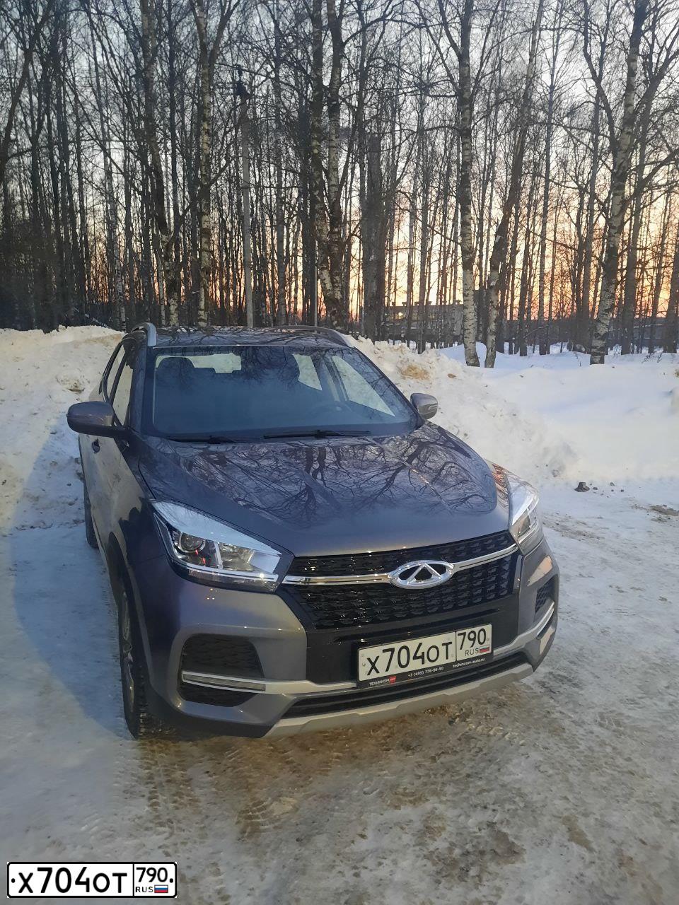 Фото автомобиля CHERY TIGGO4, 2022 — госномер А848ОВ797. Цвет: СЕРЫЙ