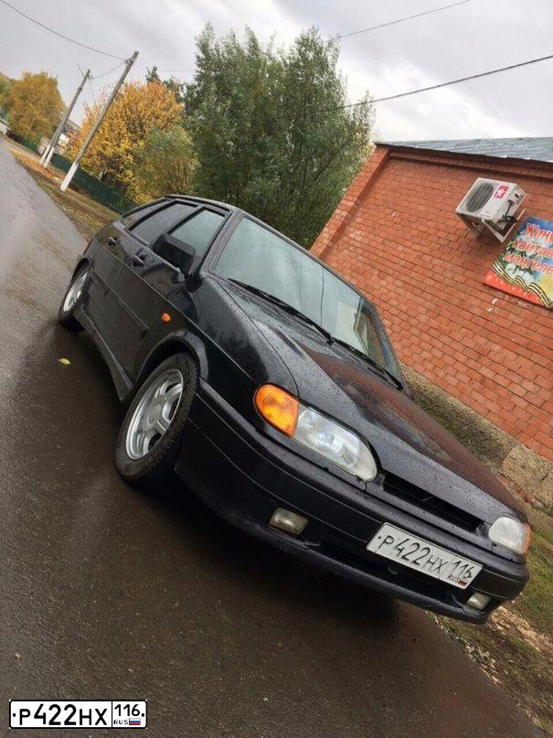 Фото автомобиля LADA 2114 SAMARA, 2012 — госномер К284СУ73. Цвет: Сине-Черный