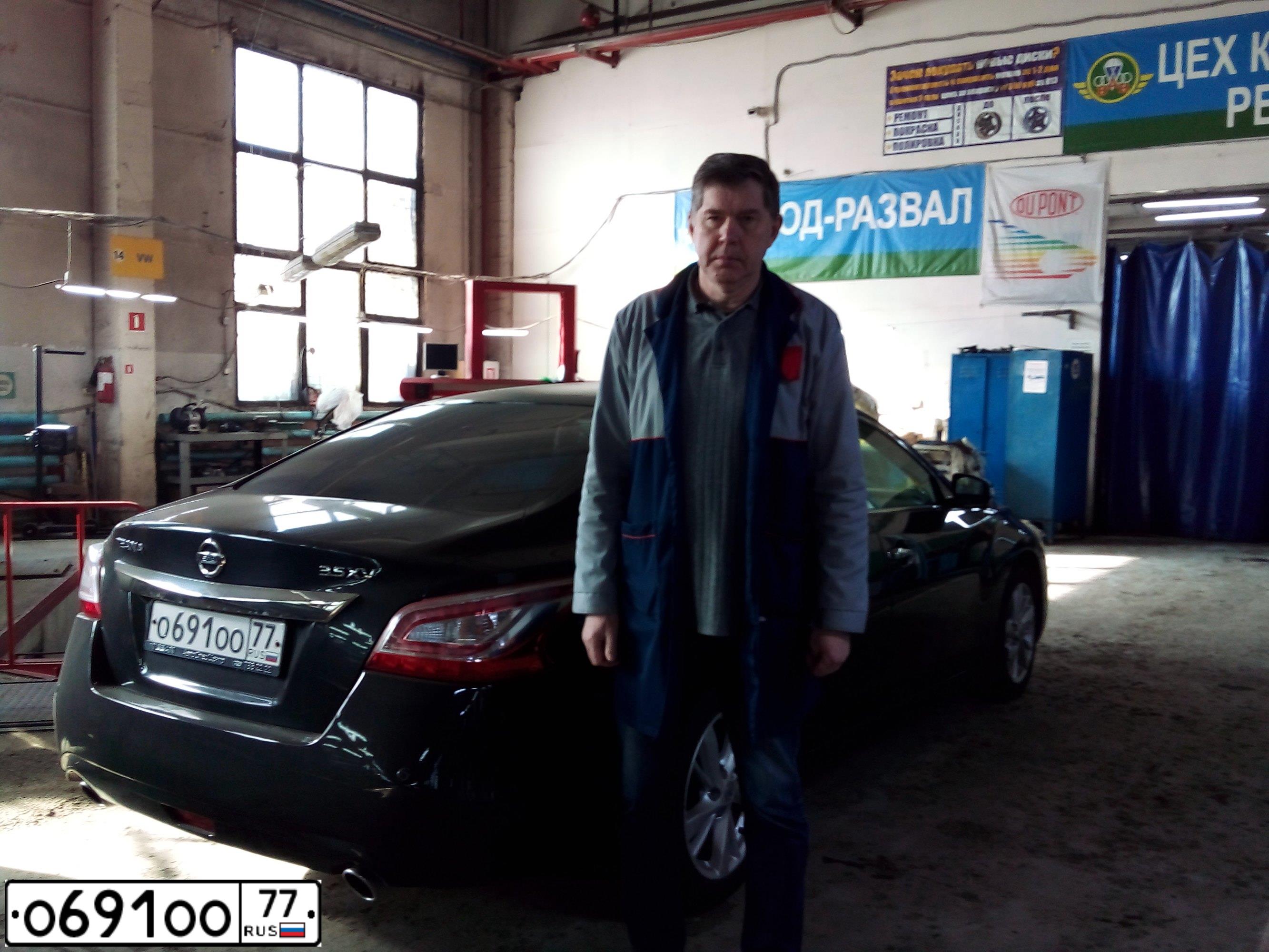 Фото автомобиля NISSAN TEANA, 2014 — госномер О691ОО77. Цвет: ЧЕРНЫЙ