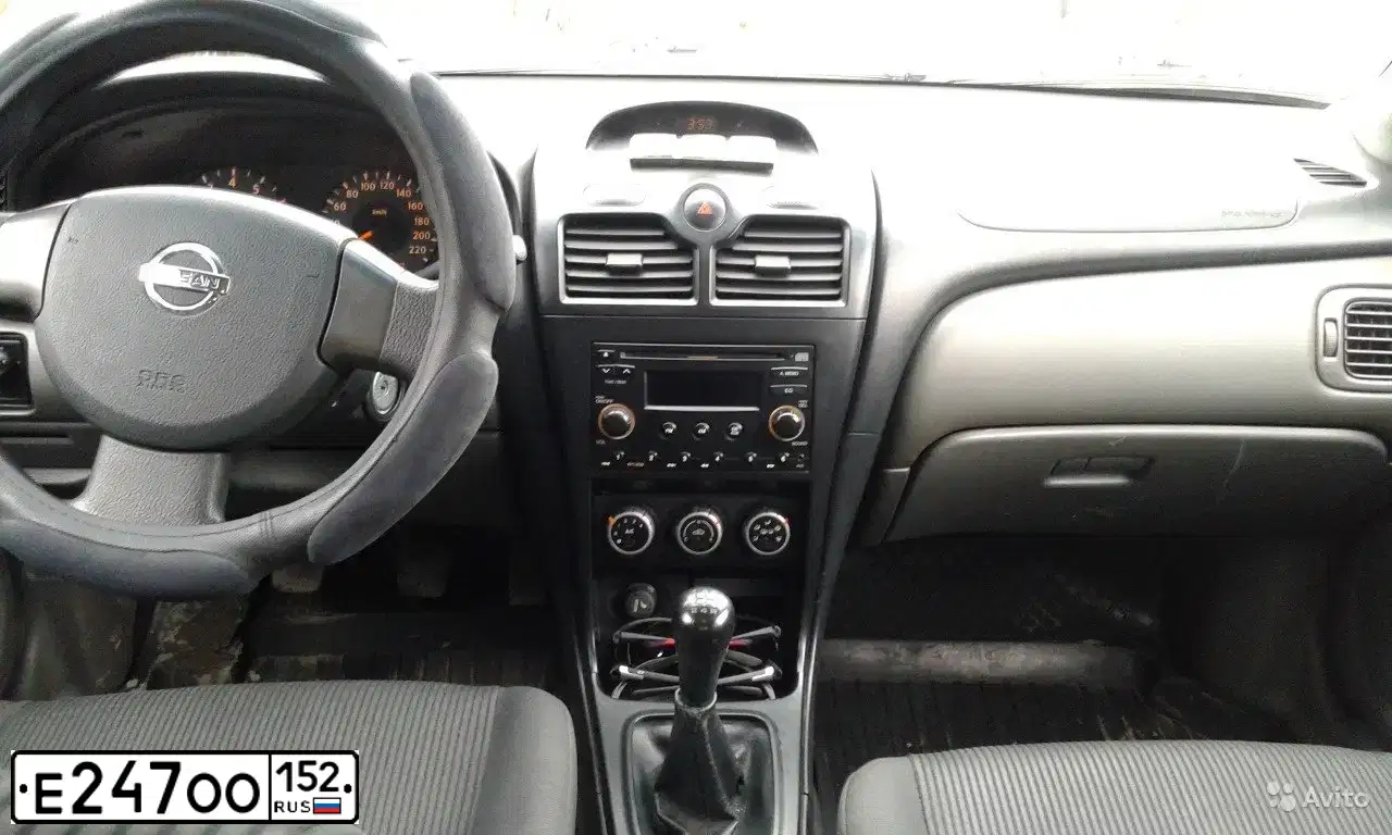 Фото автомобиля NISSAN ALMERA, 2008 — госномер Р633ЕМ152. Цвет: ЧЕРНЫЙ