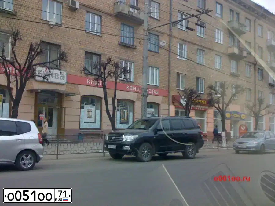 Фото автомобиля TOYOTA LANDCRUISER 200, 2007 — госномер О051ОО71. Цвет: ЧЕРНЫЙ