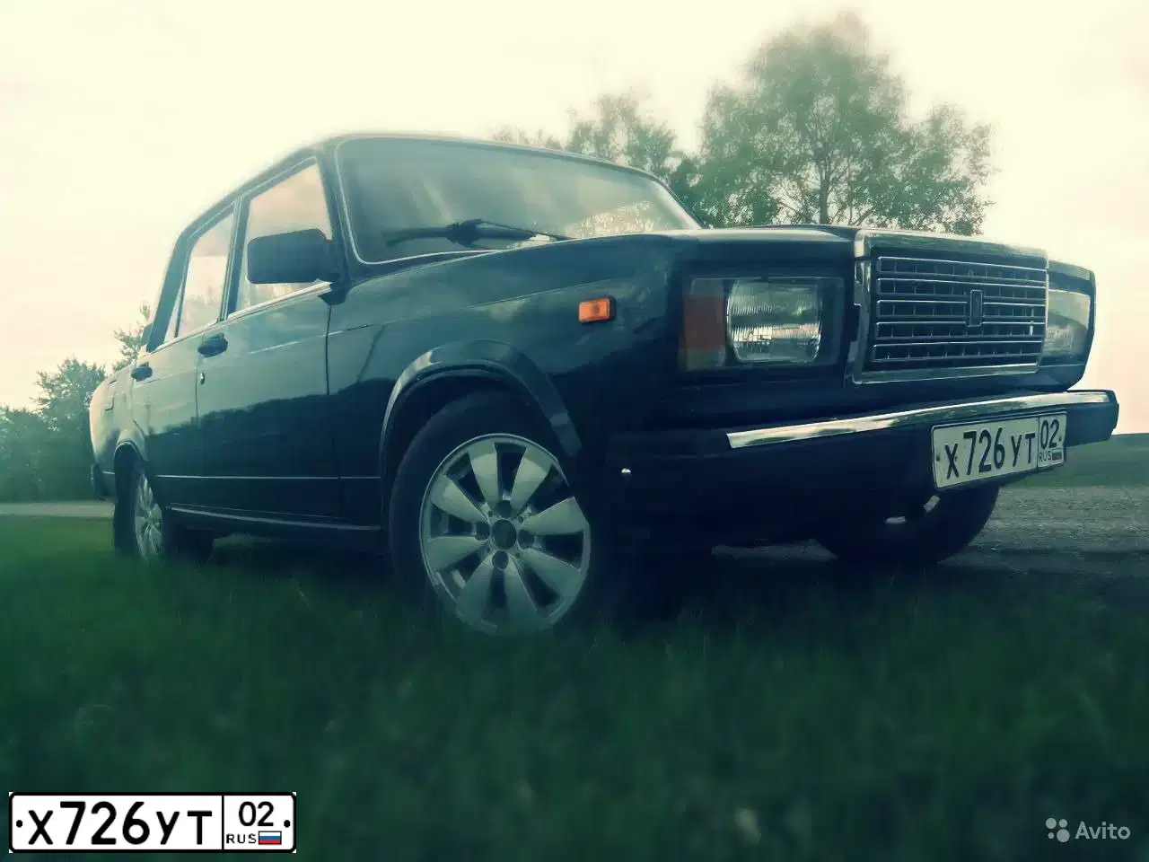 Фото автомобиля LADA 2107, 2006 — госномер Х726УТ02. Цвет: Темно-зеленый