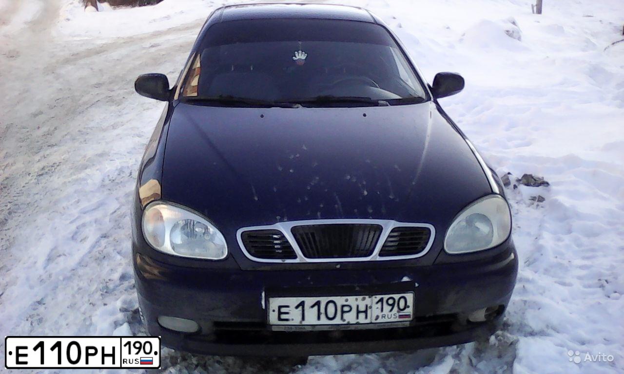 Фото автомобиля ZAZ LANOS, 2008 — госномер Е110РН190. Цвет: ТЕМНО-СИНИЙ