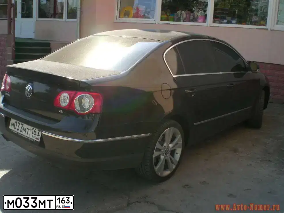 Фото автомобиля VOLKSWAGEN PASSAT, 2008 — госномер Е266УУ763. Цвет: ЧЕРНЫЙ