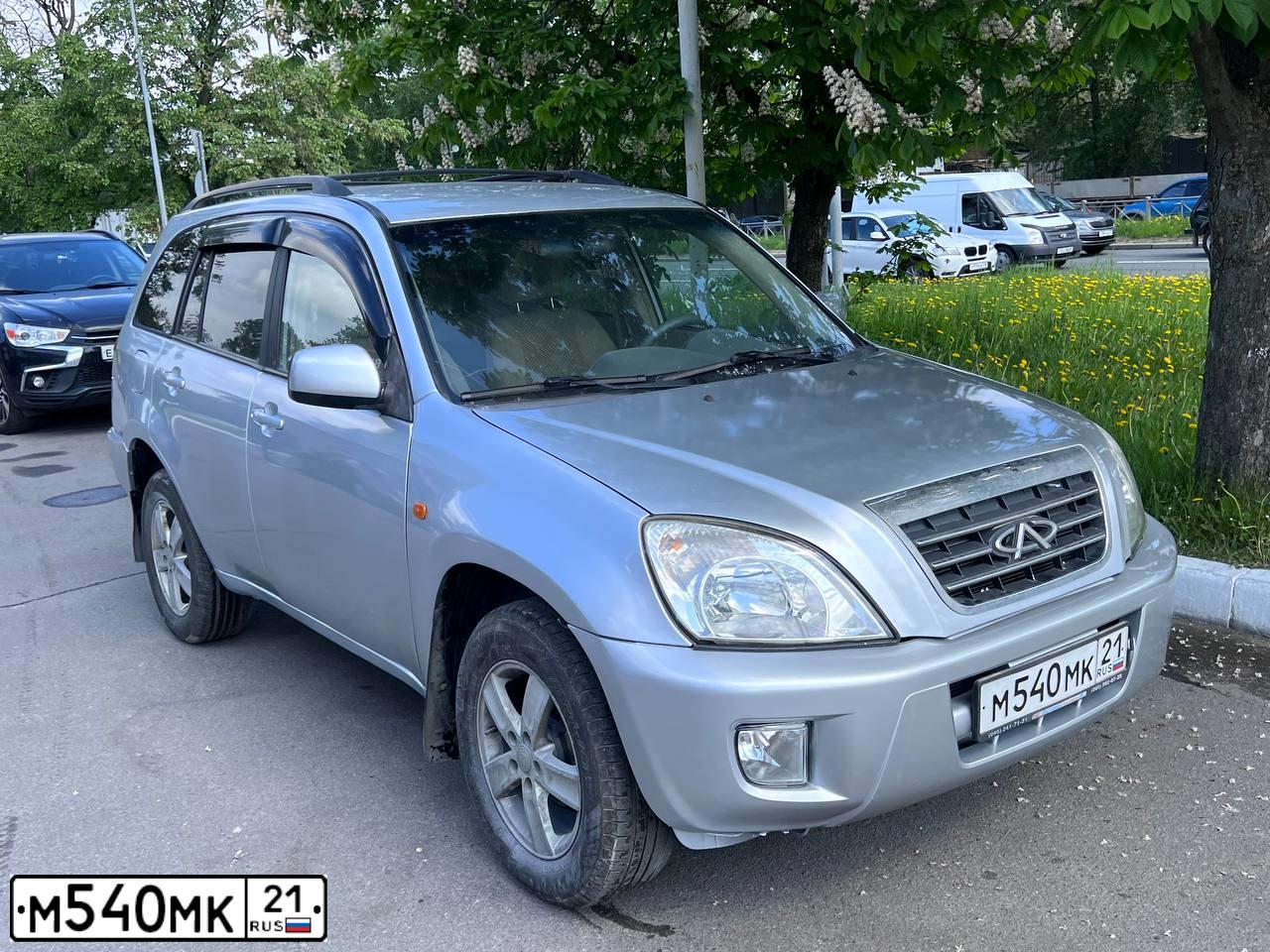 Фото автомобиля CHERY TIGGO, 2009 — госномер М540МК21. Цвет: СЕРЕБРИСТЫЙ