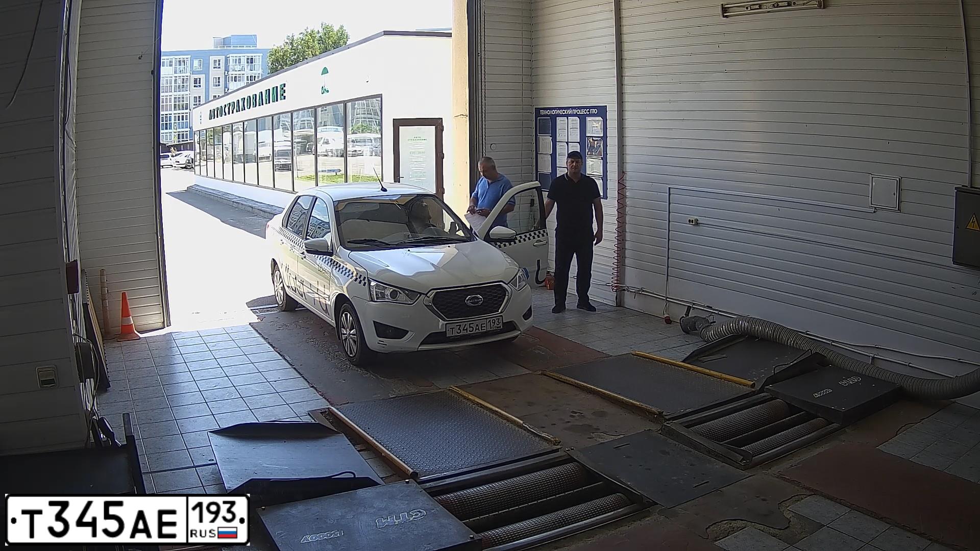 Фото автомобиля DATSUN ON-DO, 2020 — госномер Т345АЕ193. Цвет: Белый