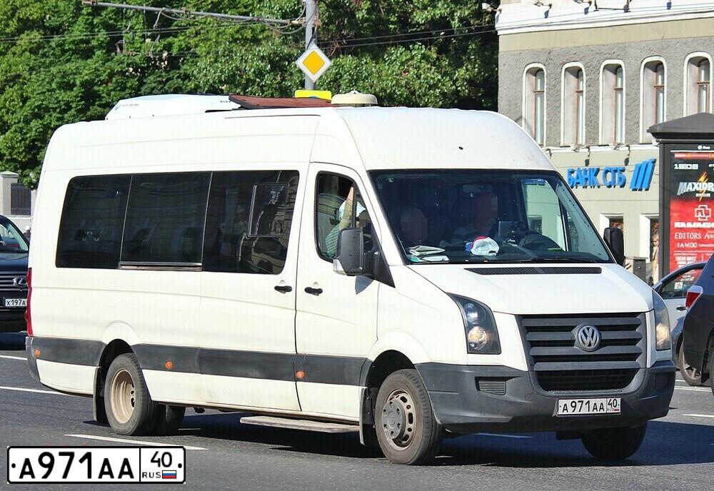 Фото автомобиля VOLKSWAGEN CRAFTER, 2011 — госномер А971АА40. Цвет: СЕРО-БЕЛЫЙ