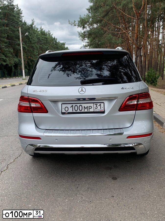 Фото автомобиля MERCEDES M-KLASSE, 2014 — госномер О100МР31. Цвет: СЕРЕБРИСТЫЙ