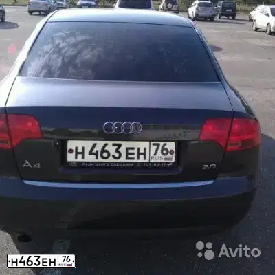 Фото автомобиля AUDI A4, 2007 — госномер К732СК35. Цвет: ТЕМНО-СЕРЫЙ