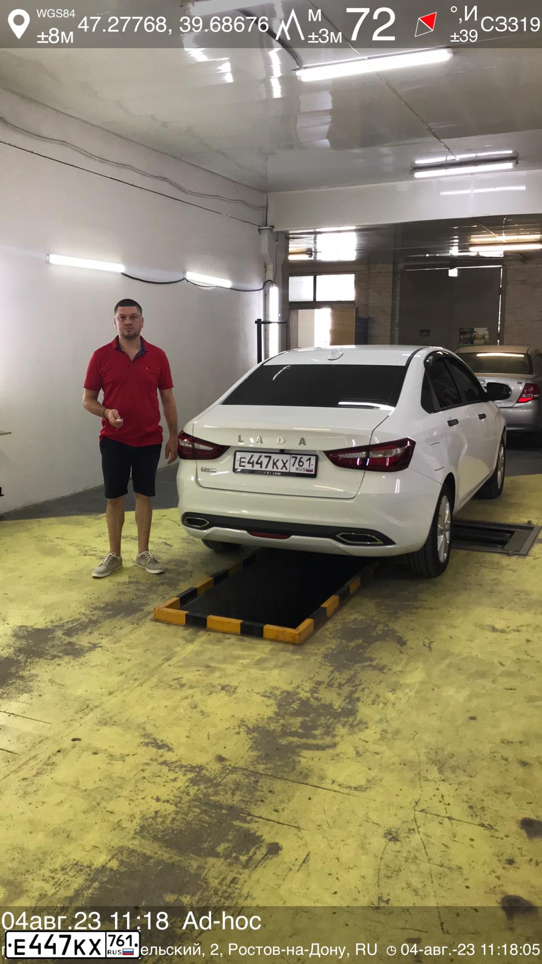 Фото автомобиля LADA VESTA, 2023 — госномер Х169НМ761. Цвет: Белый