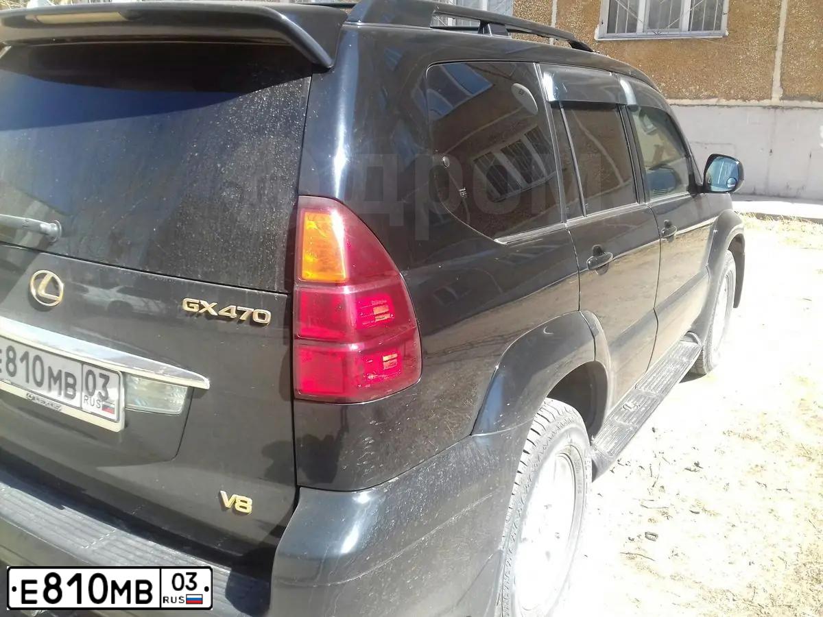 Фото автомобиля LEXUS GX, 2003 — госномер М800МК27. Цвет: ЧЕРНЫЙ