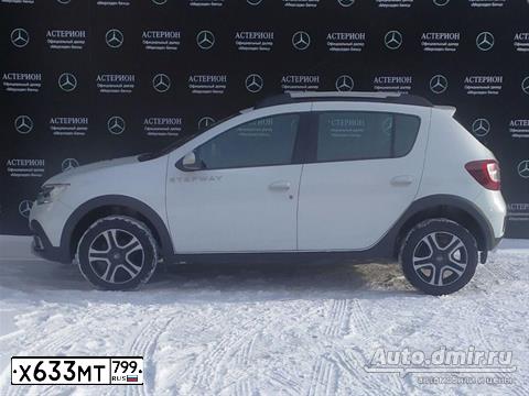 Фото автомобиля RENAULT SANDERO, 2019 — госномер Х031ТК72. Цвет: Белый