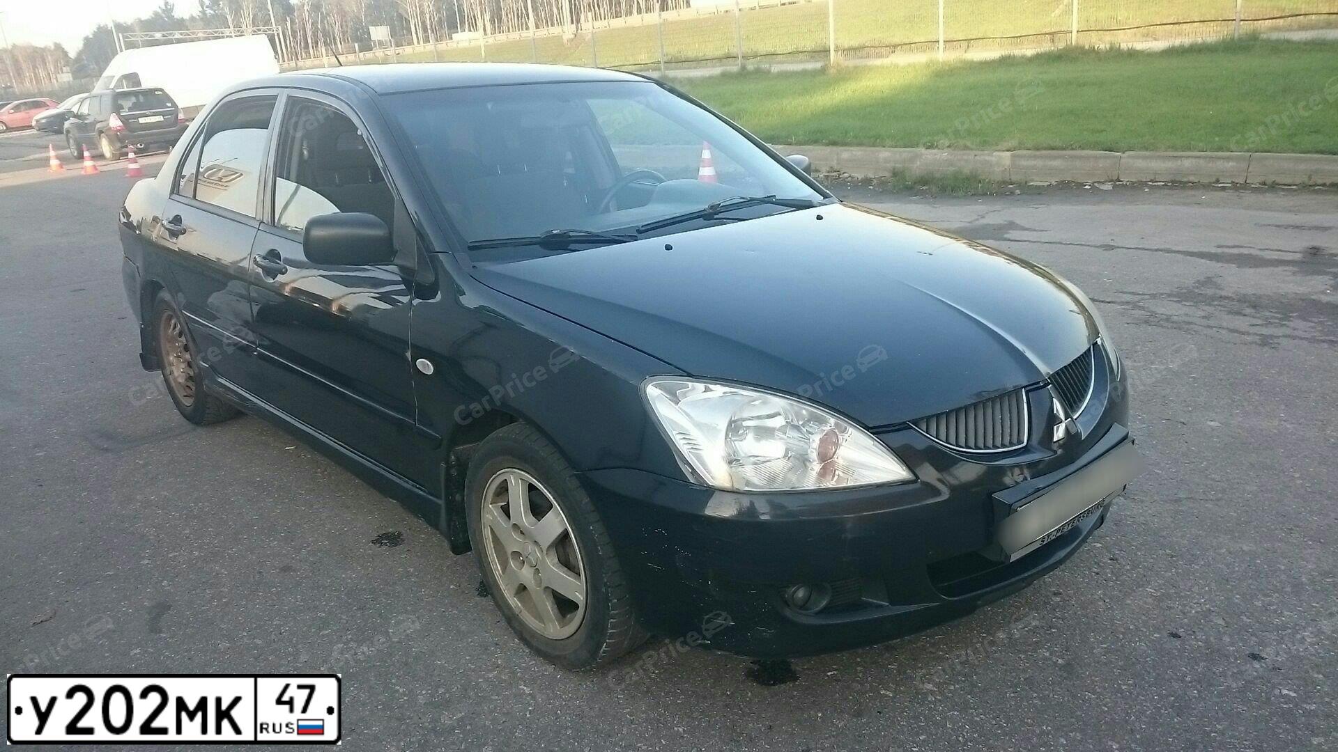 Фото автомобиля MITSUBISHI LANCER, 2005 — госномер А650ЕА147. Цвет: ЧЕРНЫЙ