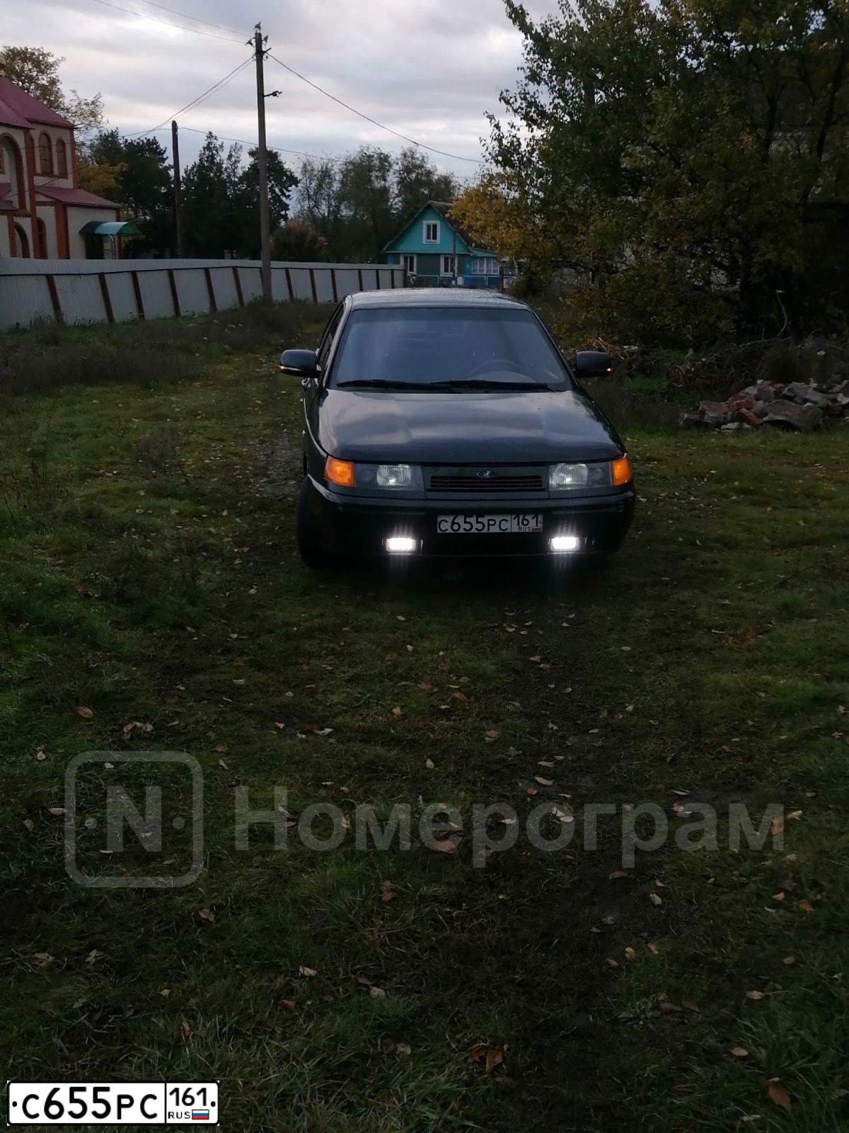 Фото автомобиля LADA 2112 LADA, 2008 — госномер С655РС161. Цвет: Сине-Черный