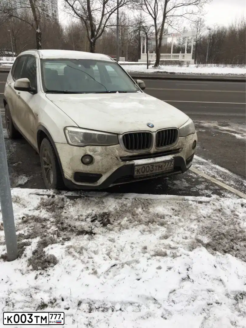 Фото автомобиля BMW X3, 2016 — госномер У417ХВ799. Цвет: Белый