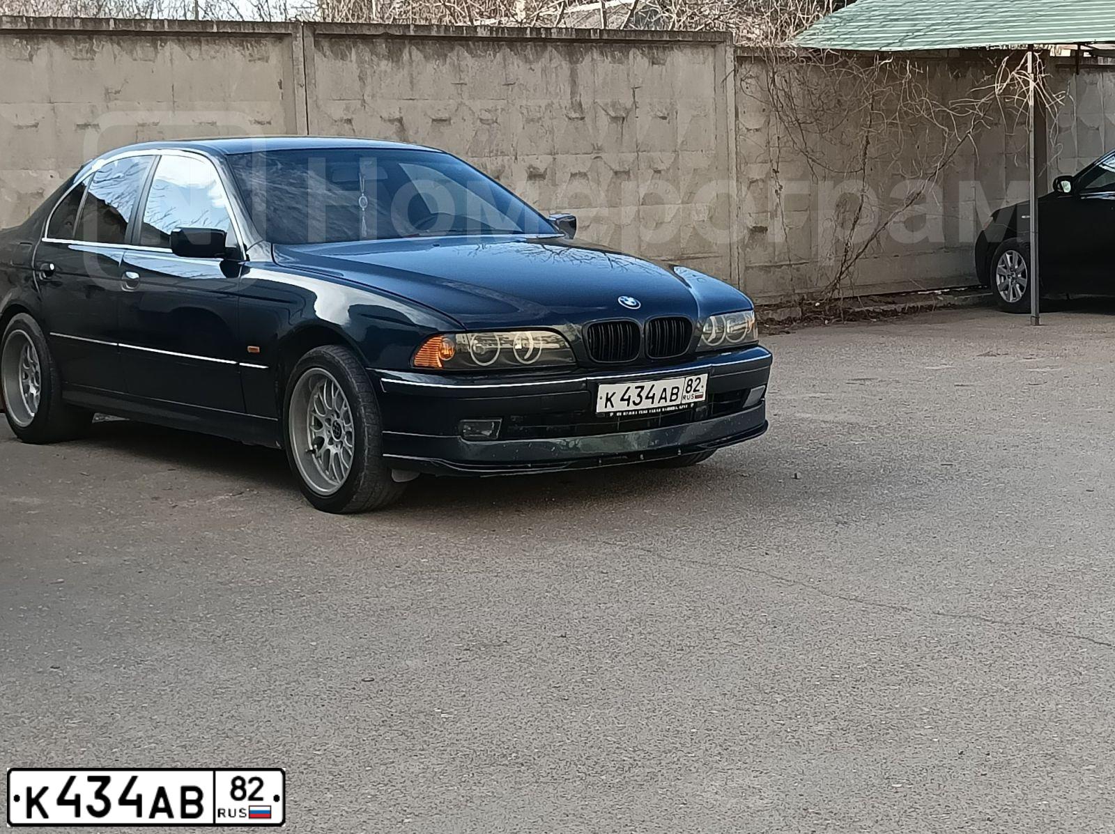 Фото автомобиля BMW SERIE 5, 1998 — госномер К434АВ82. Цвет: Темно-зеленый