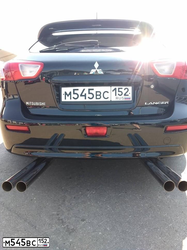 Фото автомобиля MITSUBISHI LANCER, 2008 — госномер М545ВС152. Цвет: ЧЕРНЫЙ