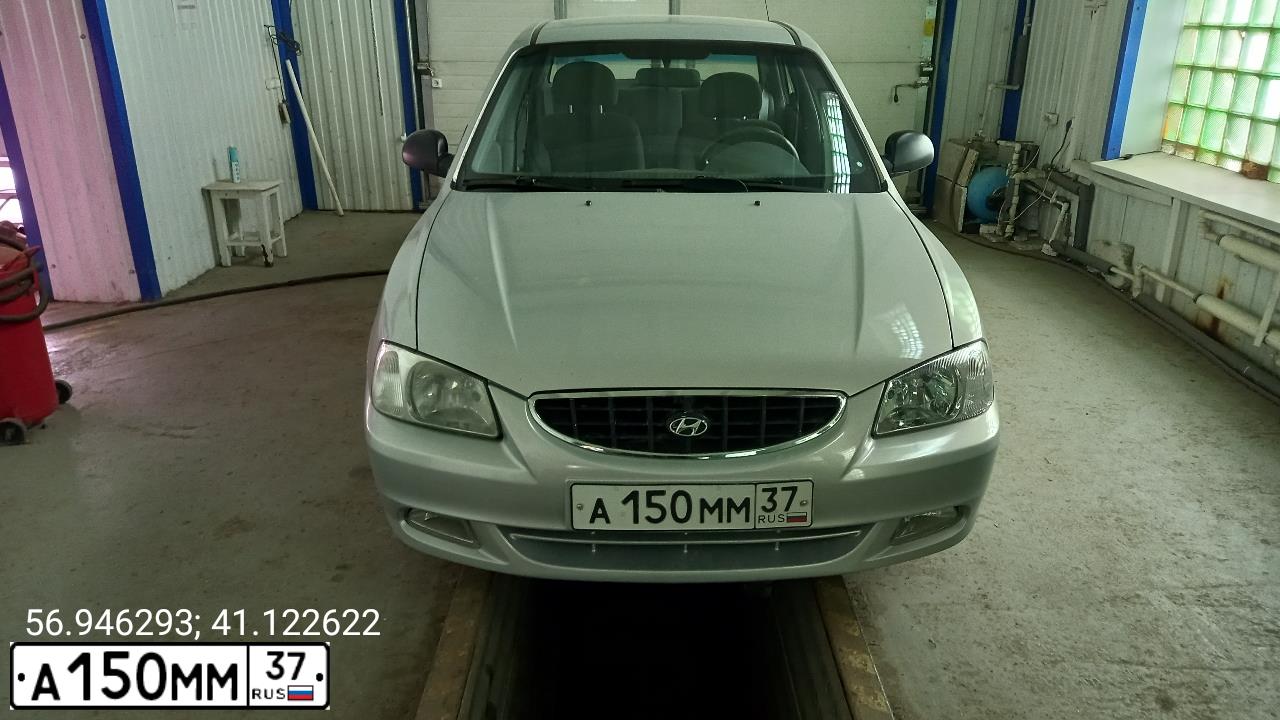 Фото автомобиля TAGAZ ACCENT, 2009 — госномер Х524МО37. Цвет: СЕРЕБРИСТЫЙ