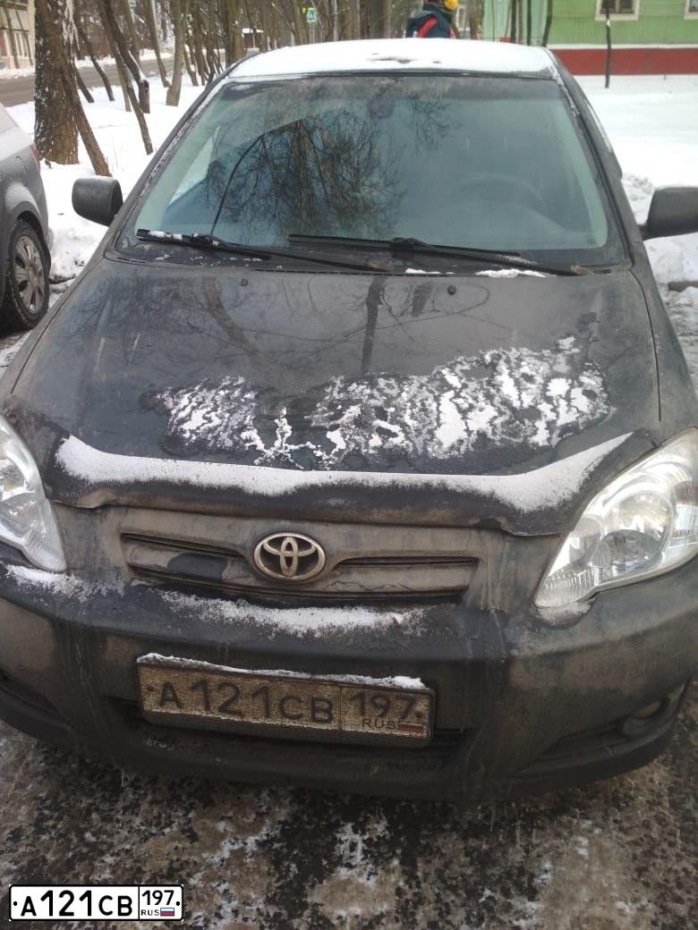 Фото автомобиля TOYOTA COROLLA, 2006 — госномер А121СВ197. Цвет: ЧЕРНЫЙ