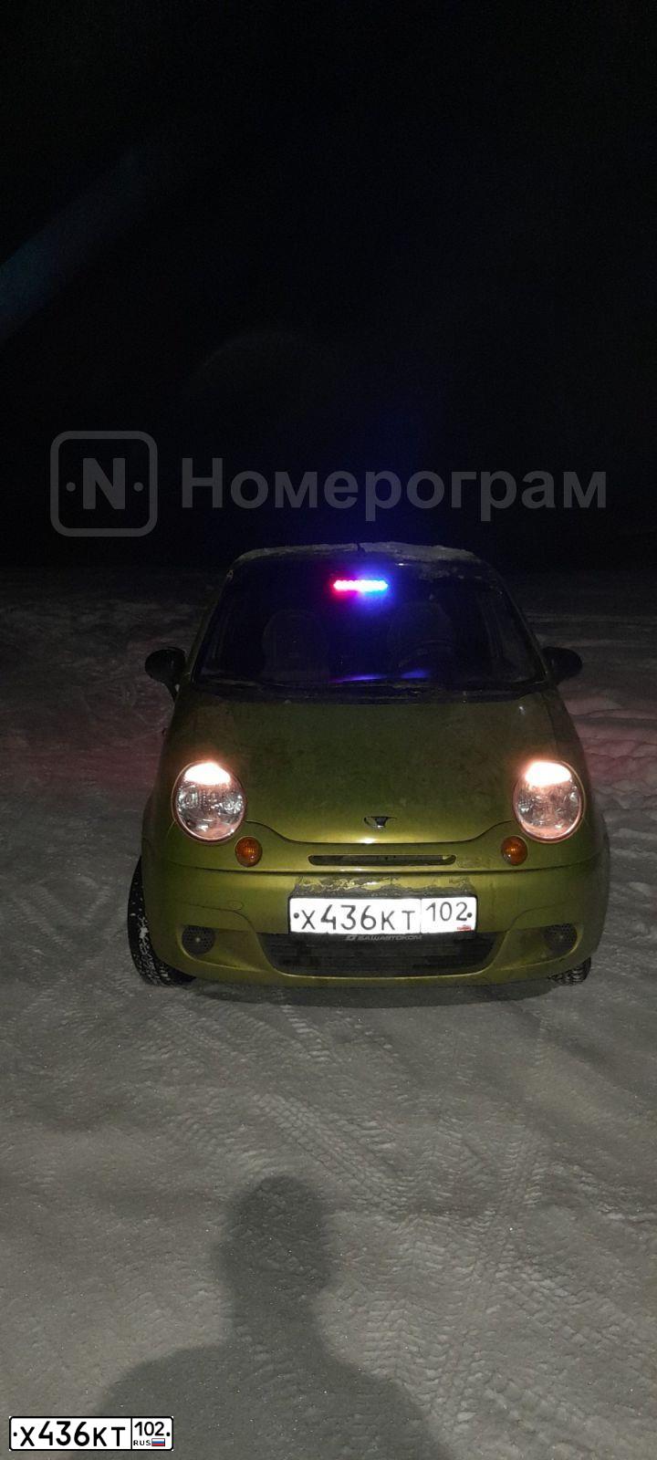 Фото автомобиля DAEWOO MATIZ, 2012 — госномер Х436КТ102. Цвет: ЖЕЛТО-ЗЕЛЕНЫЙ