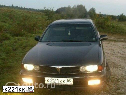 Фото автомобиля MITSUBISHI SIGMA, 1992 — госномер К221КК60. Цвет: ТЕМНО-СИНИЙ