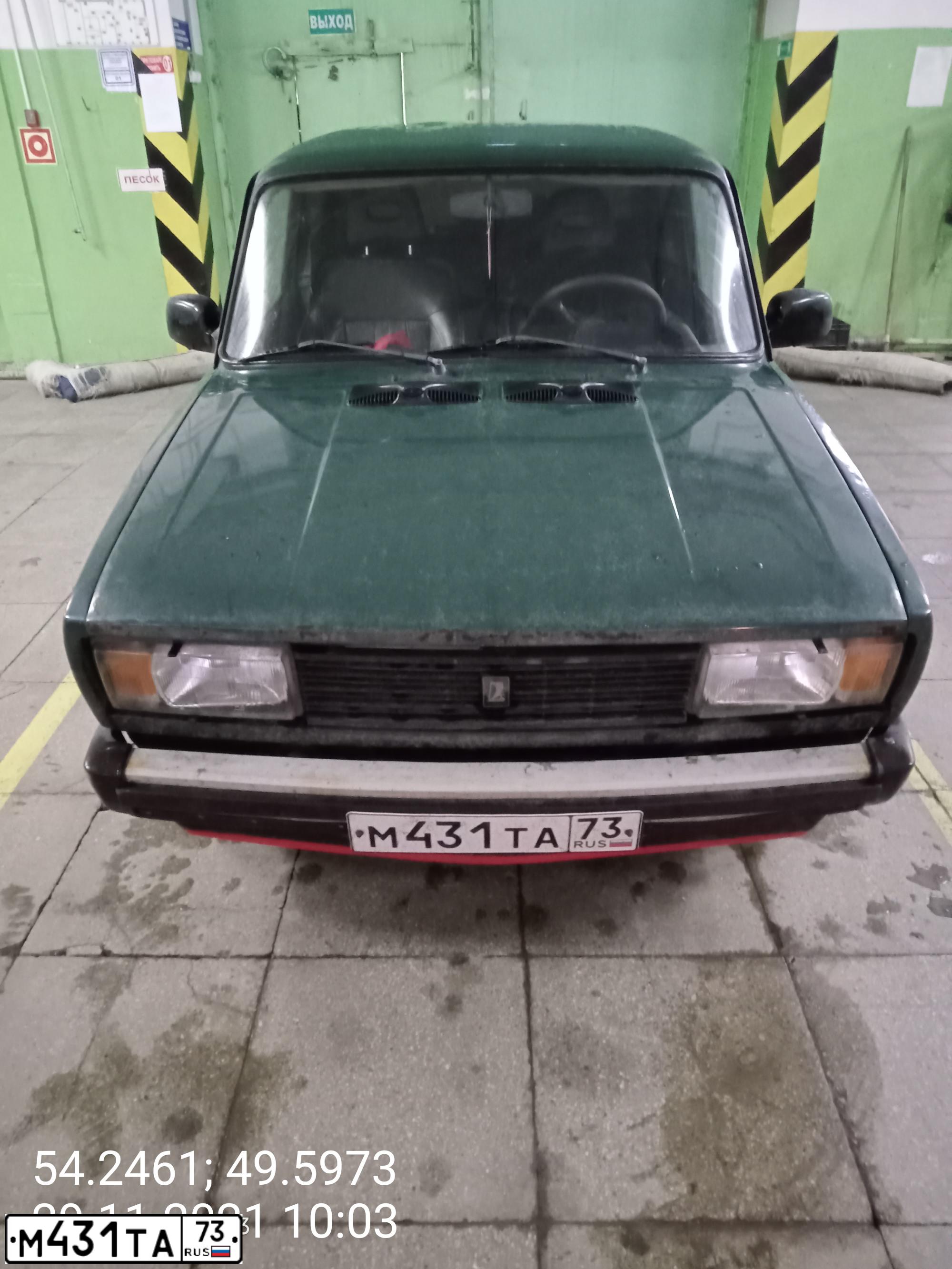 Фото автомобиля LADA 2105, 1999 — госномер М431ТА73. Цвет: ЗЕЛЕНЫЙ
