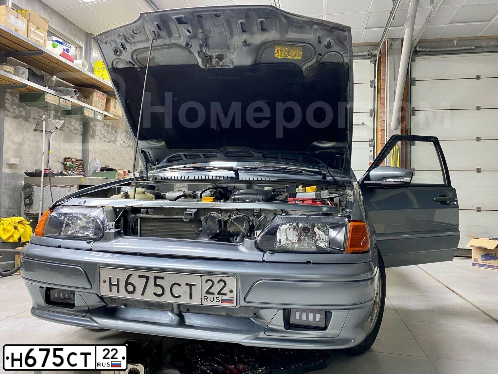 Фото автомобиля LADA 2114 SAMARA, 2004 — госномер Н675СТ22. Цвет: СРЕДНИЙ СЕРО-ЗЕЛЕНЫЙ МЕТ.