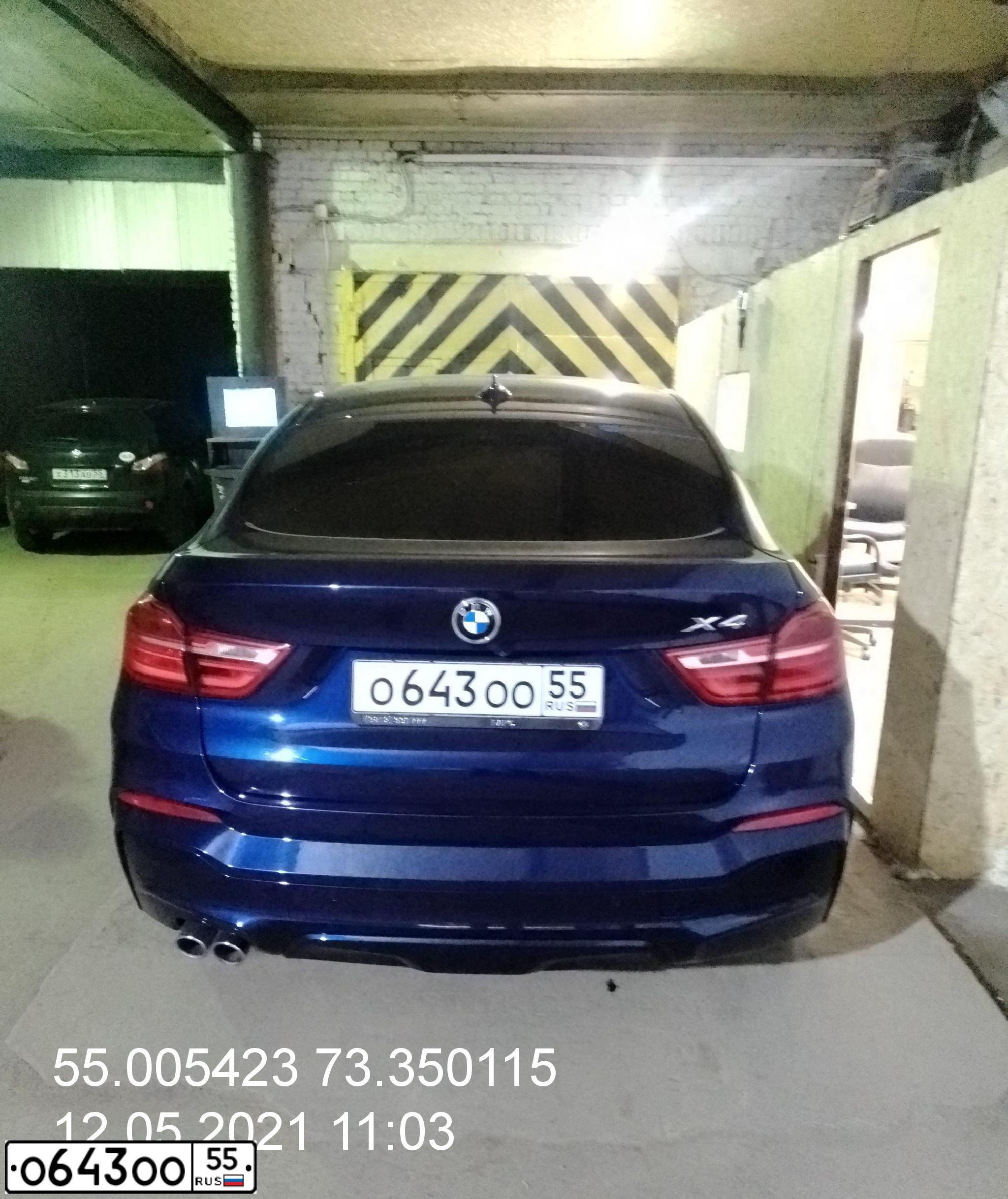 Фото автомобиля BMW X4, 2017 — госномер А155ХС155. Цвет: СИНИЙ