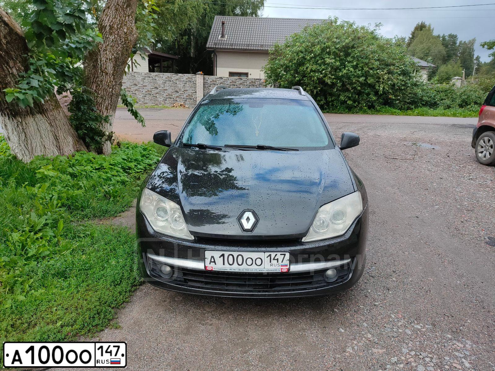 Фото автомобиля RENAULT LAGUNA, 2010 — госномер А100ОО147. Цвет: ЧЕРНЫЙ