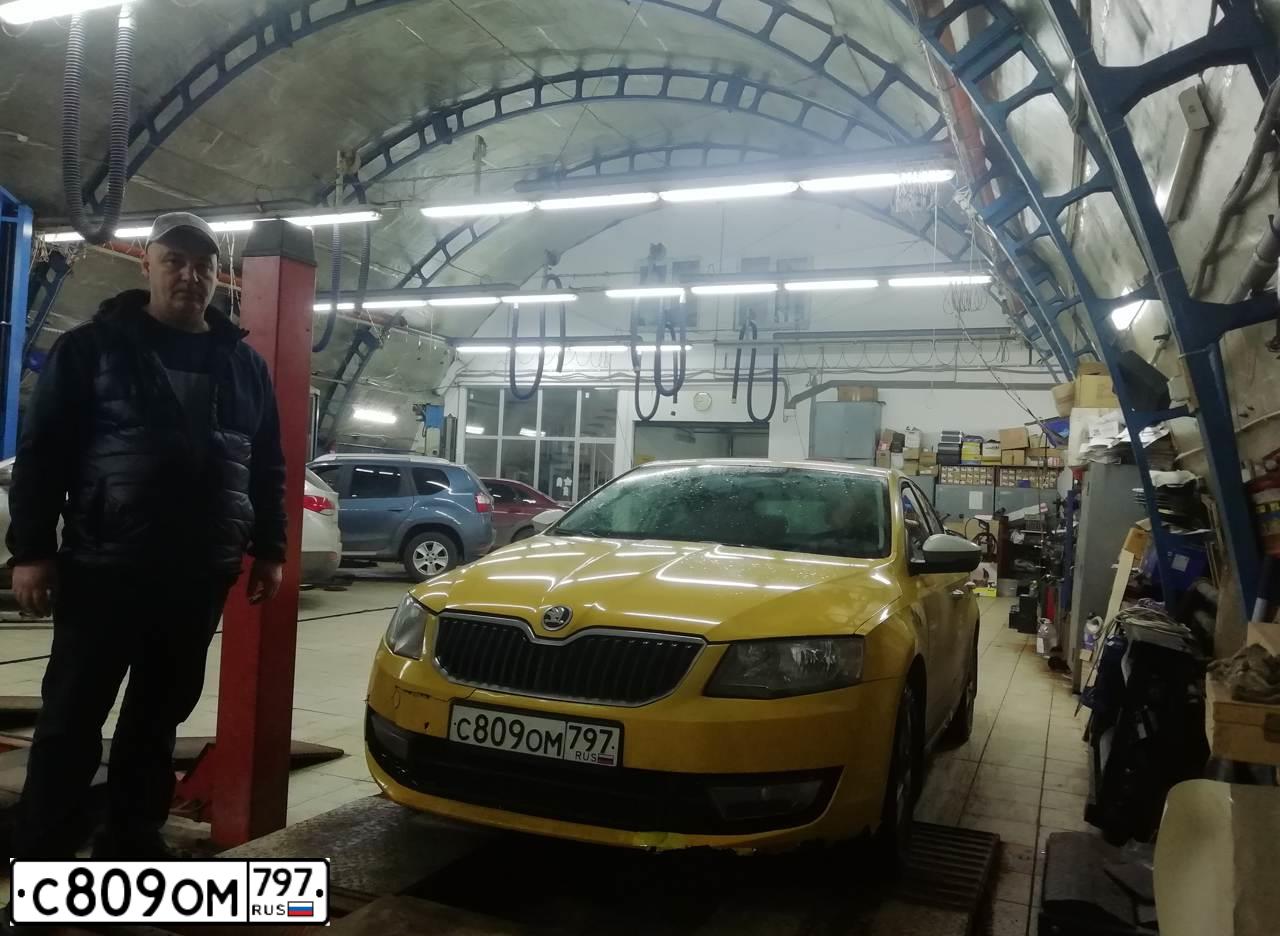 Фото автомобиля SKODA OCTAVIA, 2017 — госномер С809ОМ797. Цвет: ЖЕЛТЫЙ