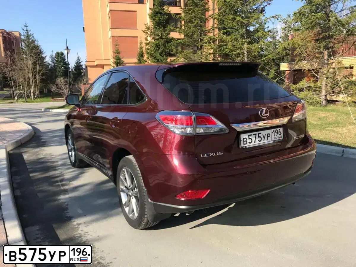 Фото автомобиля LEXUS RX, 2015 — госномер В026ХТ89. Цвет: ГРАНАТОВЫЙ
