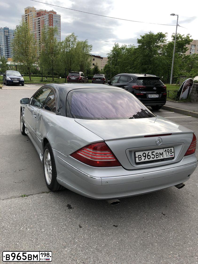 Фото автомобиля MERCEDES CL-KLASSE, 2000 — госномер В965ВМ198. Цвет: СЕРЫЙ