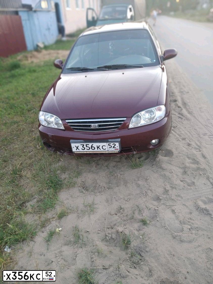 Фото автомобиля KIA SPECTRA, 2008 — госномер А341УВ252. Цвет: Красный