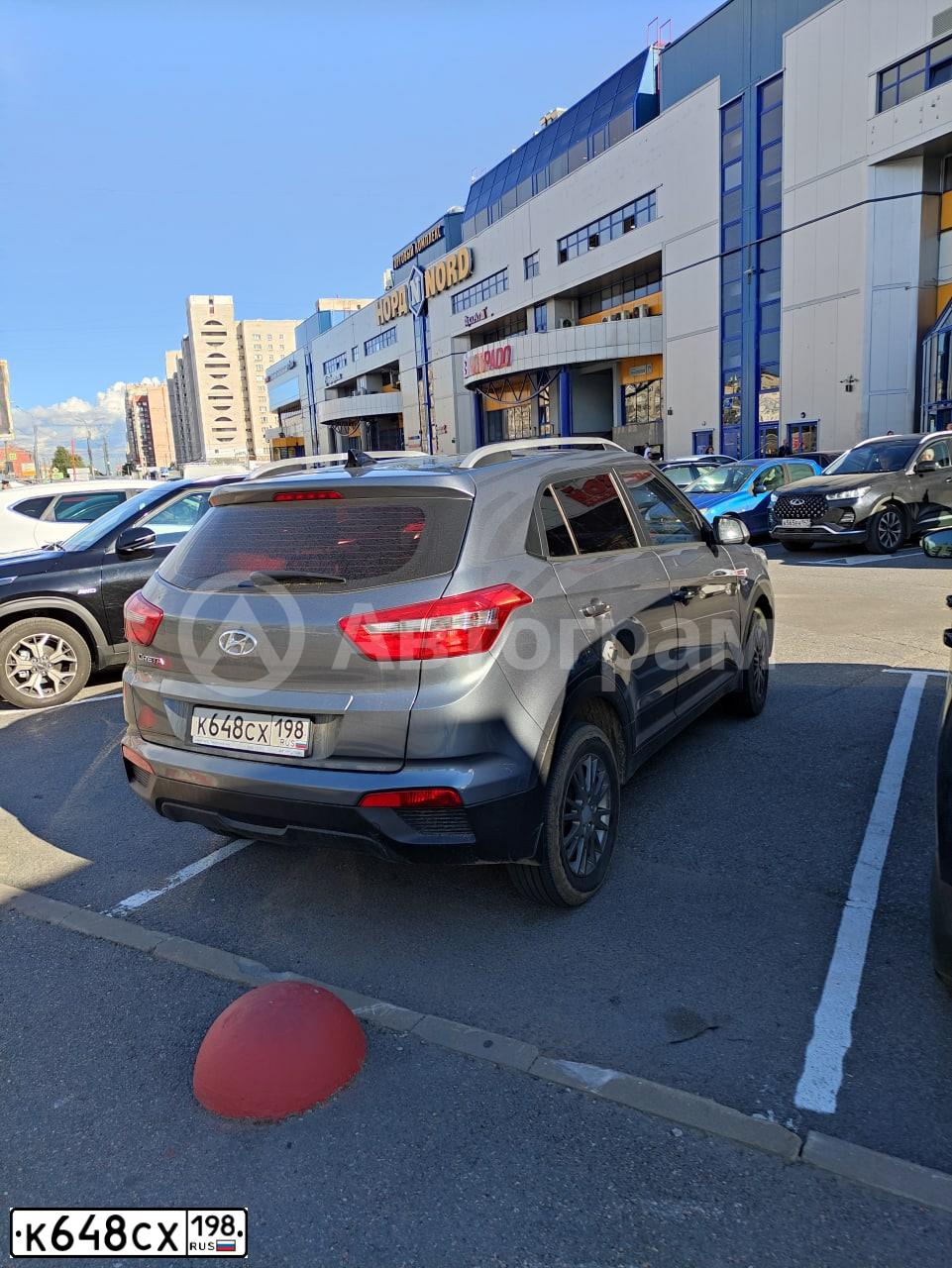 Фото автомобиля HYUNDAI CRETA, 2020 — госномер К648СХ198. Цвет: СЕРЫЙ