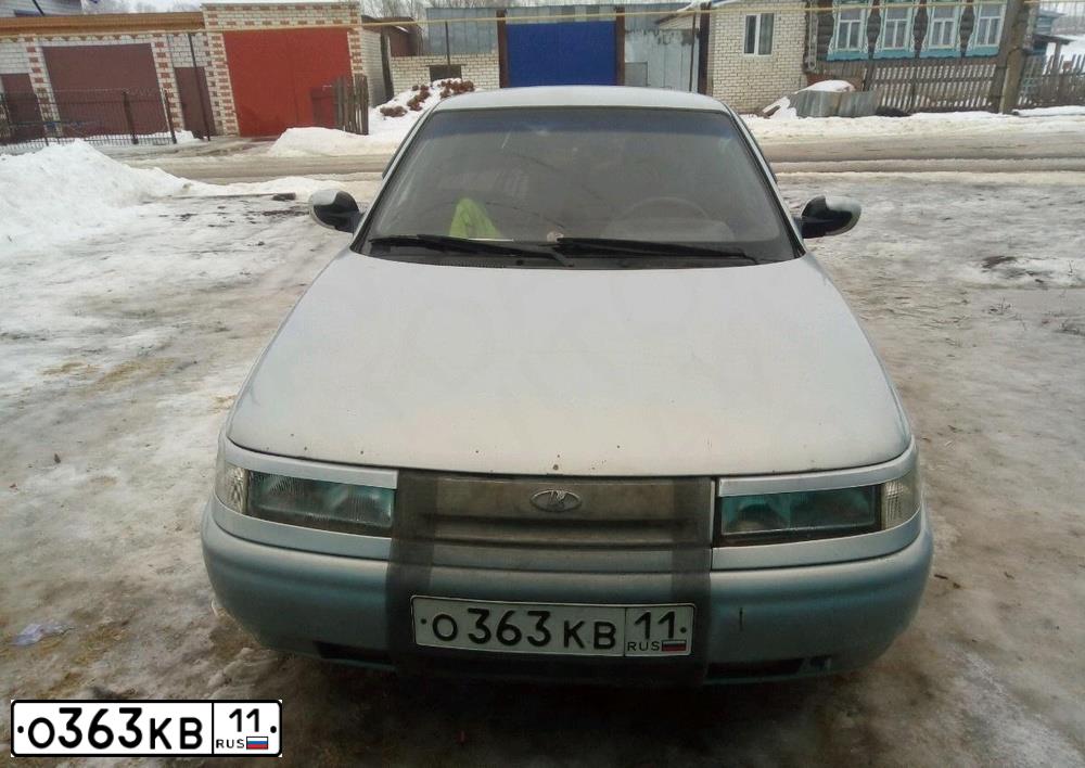 Фото автомобиля LADA 2112, 2005 — госномер У628ВЕ05. Цвет: Серебристо-Желтый