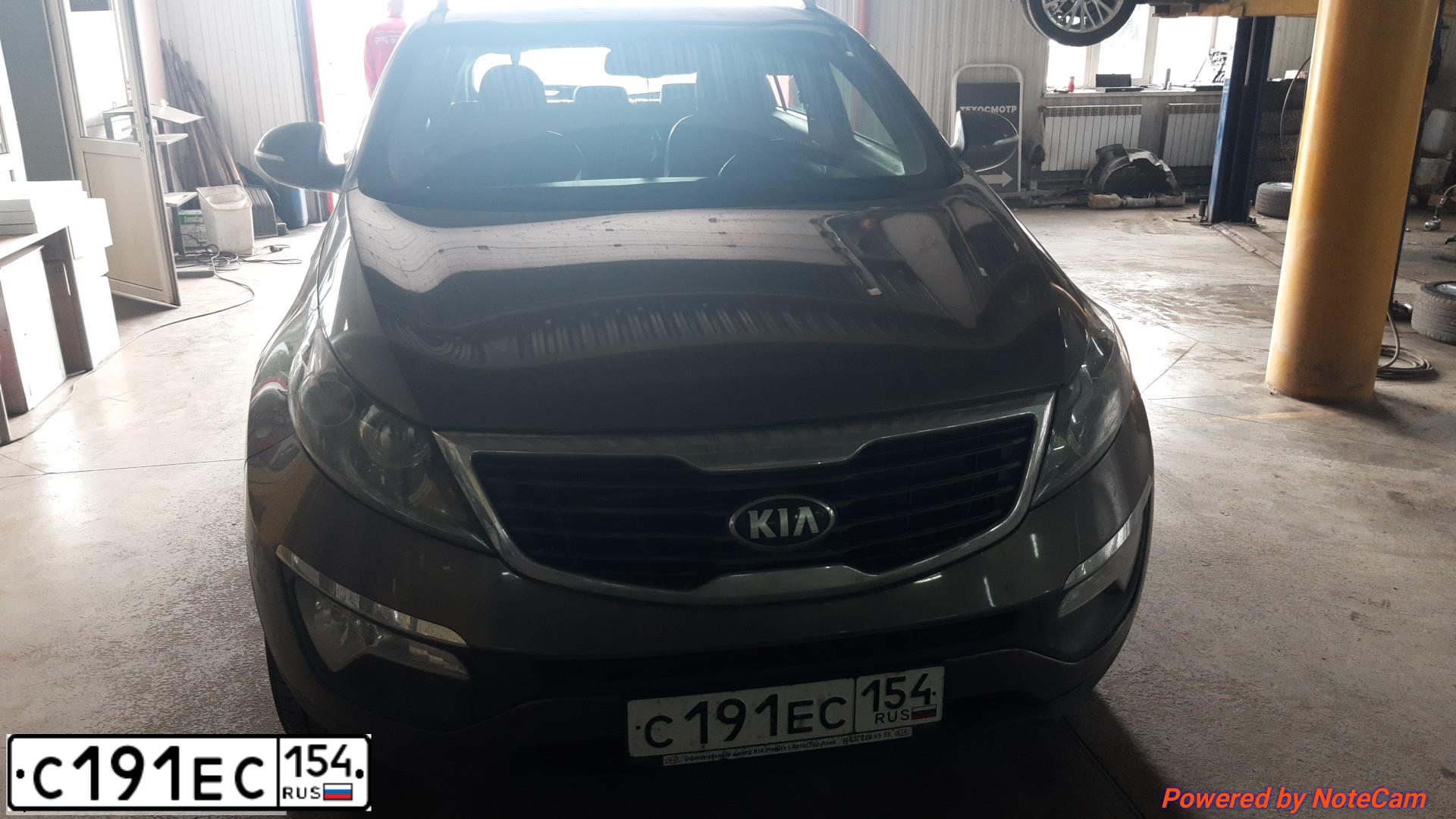 Фото автомобиля KIA SPORTAGE, 2013 — госномер С191ЕС154. Цвет: КОРИЧНЕВЫЙ