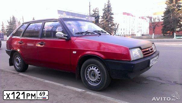 Фото автомобиля LADA 2109 SAMARA, 1994 — госномер Х121РМ69. Цвет: ВИШНЕВЫЙ