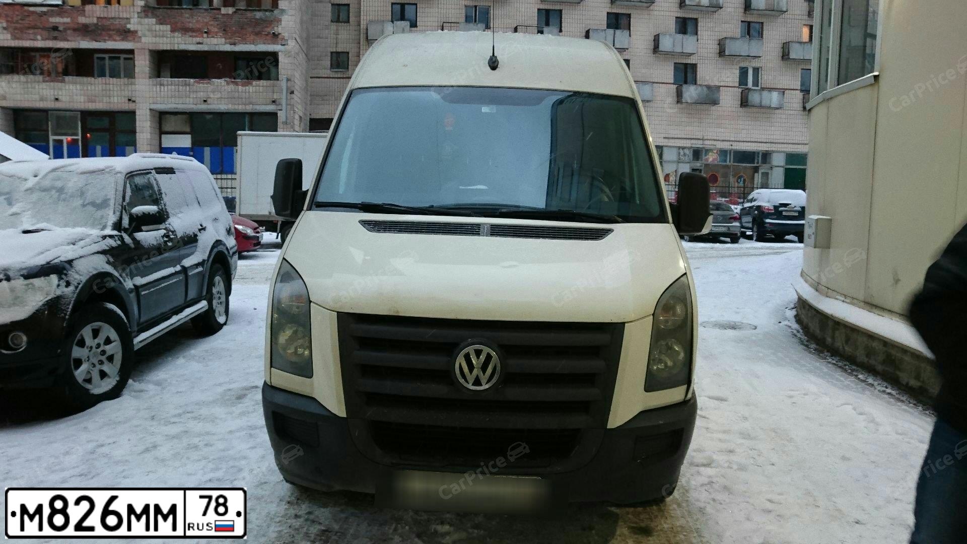 Фото автомобиля VOLKSWAGEN CRAFTER, 2008 — госномер М826ММ78. Цвет: Белый