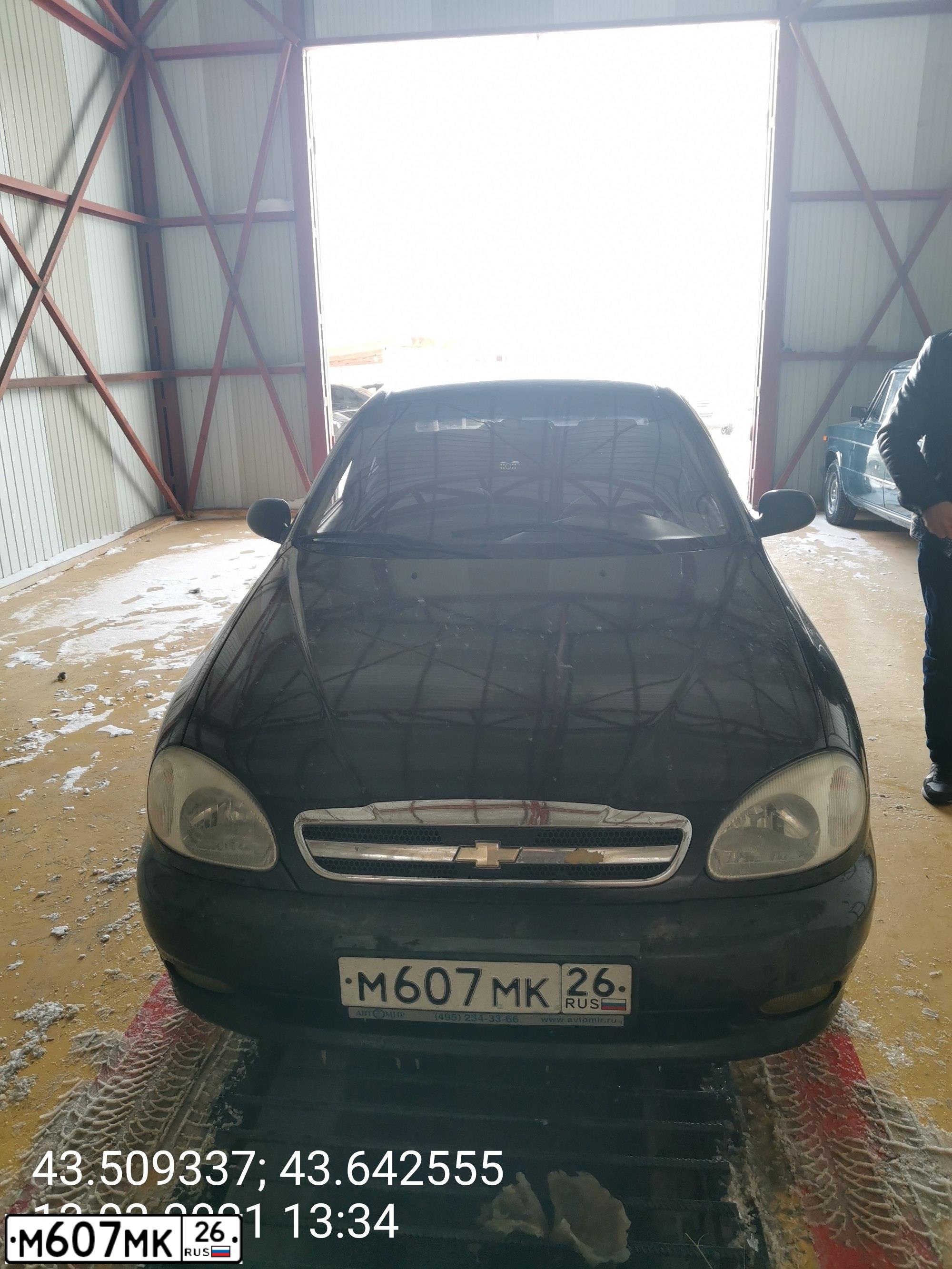 Фото автомобиля ZAZ Z LANOS, 2008 — госномер М607МК26. Цвет: ЧЕРНЫЙ