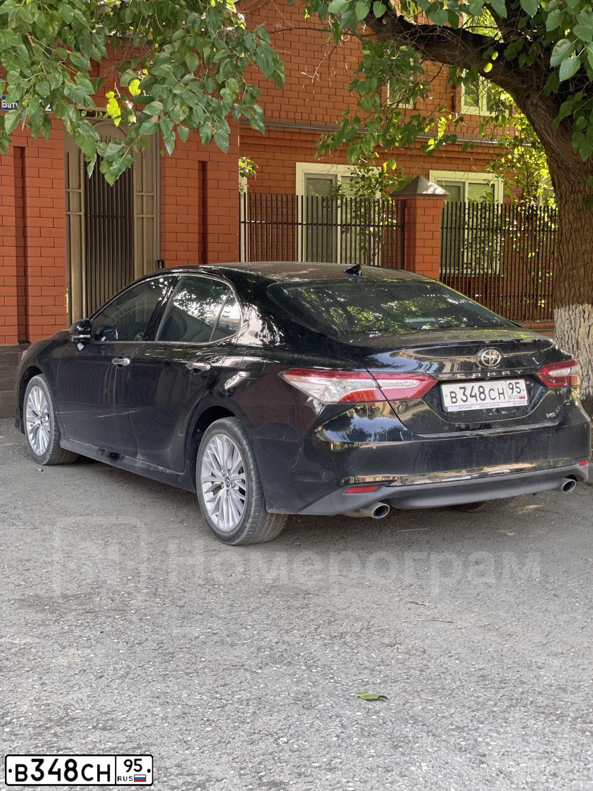 Фото автомобиля TOYOTA CAMRY, 2018 — госномер М531КС95. Цвет: ЧЕРНЫЙ МЕТАЛЛИК