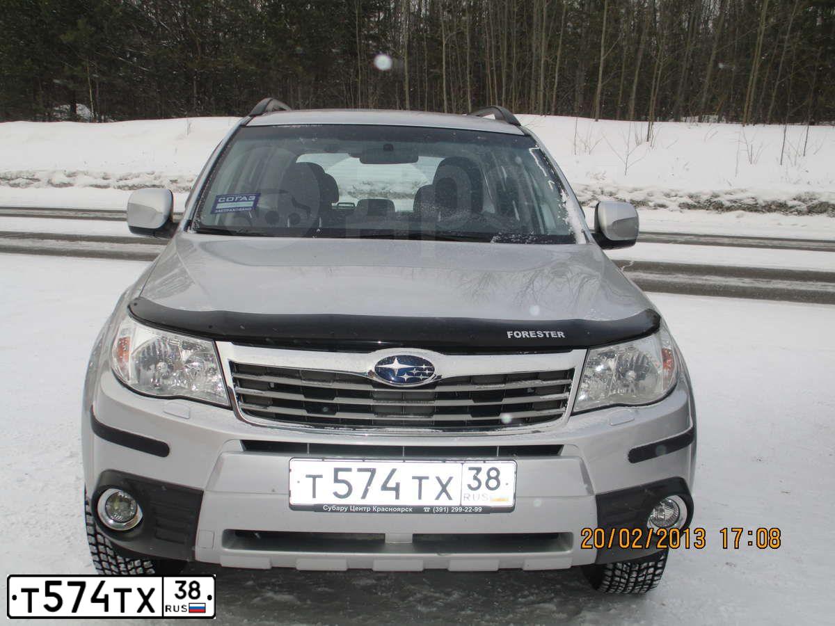 Фото автомобиля SUBARU FORESTER, 2010 — госномер Т574ТХ38. Цвет: СЕРЫЙ