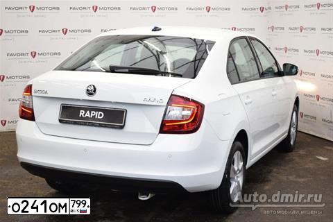 Фото автомобиля SKODA RAPID, 2019 — госномер О241ОМ799. Цвет: Белый