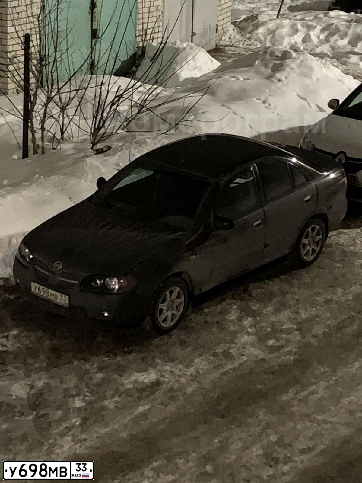 Фото автомобиля NISSAN ALMERA, 2004 — госномер С445УО33. Цвет: ЧЕРНЫЙ