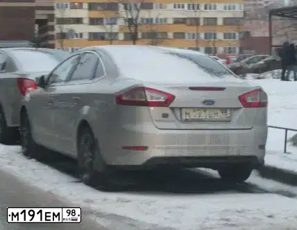 Фото автомобиля FORD MONDEO, 2011 — госномер М191ЕМ98. Цвет: Серебристый
