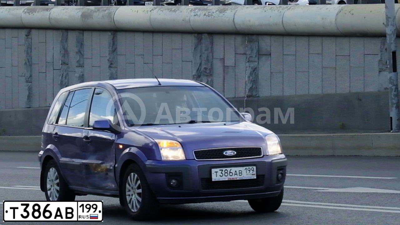 Фото автомобиля FORD FUSION, 2007 — госномер Т386АВ199. Цвет: СИРЕНЕВЫЙ